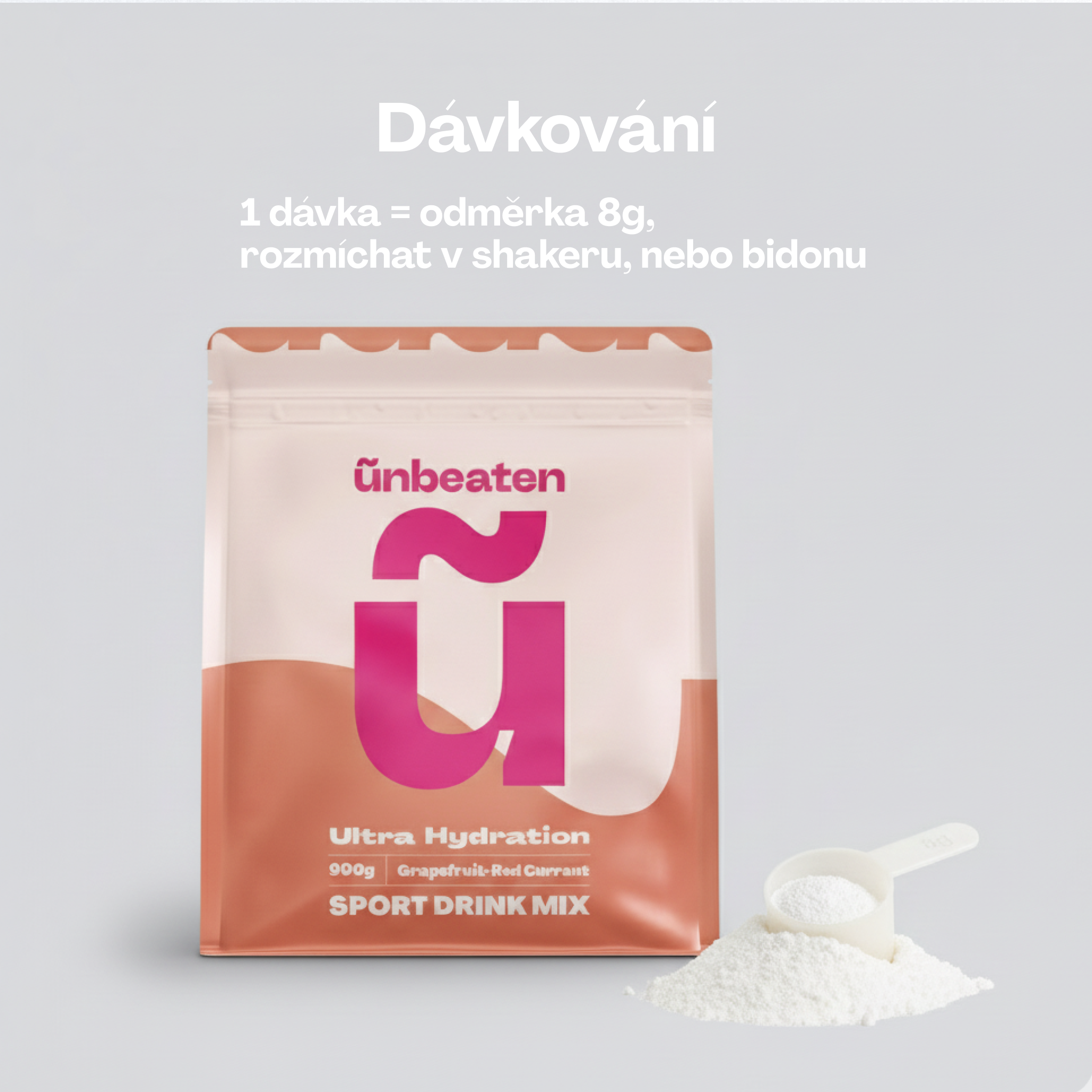 Dávkování Ultra Hydration — 8g do 300ml vody