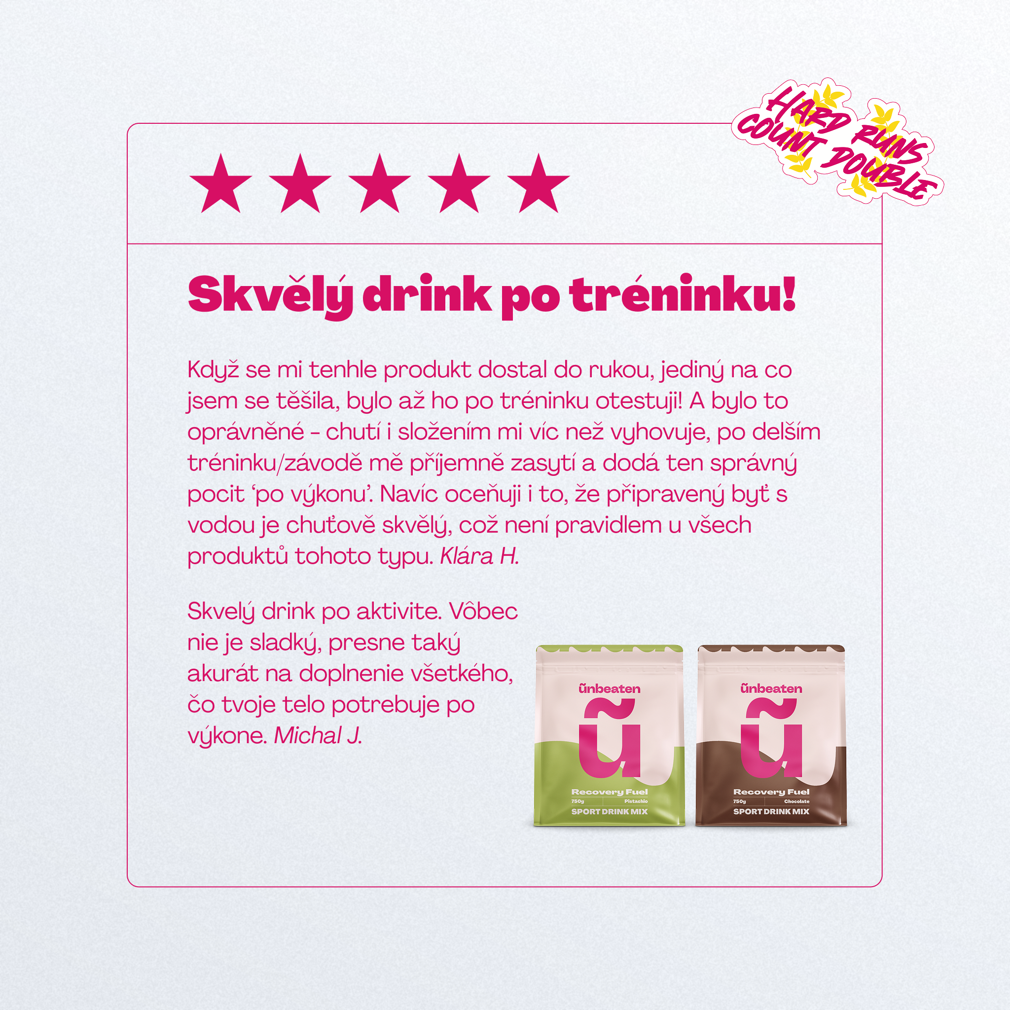 Recenze zákazníků na Recovery Fuel regenerační nápoj